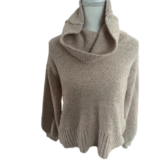 JESSICA SIMPSON Beige Turtleneck Furry Sweater Size Small NEW - Picture 3 of 5